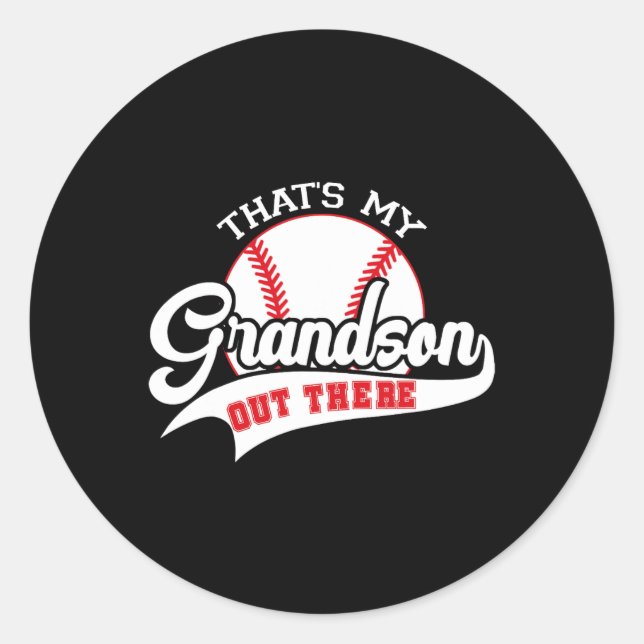 Sticker Rond C'est mon petit-fils là-bas Fête des mères Vendre  (Devant)