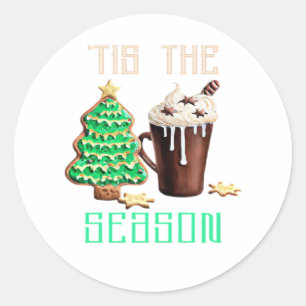 Sticker Rond C'Est Noël De Saison