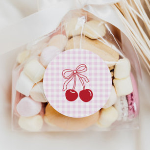 Sticker Rond C'est notre cerise sur le gâteau d'anniversaire ro