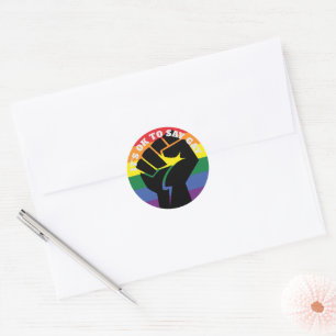 Sticker Rond C'est OK de dire les droits des gays trans et l'ég