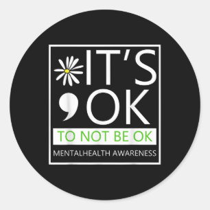Sticker Rond C'Est Ok De Ne Pas Être D'Accord Sensibilisation À