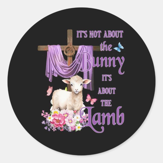 Sticker Rond C'est Pas Concernant Le Lapin C'est Concernant L'A (Devant)