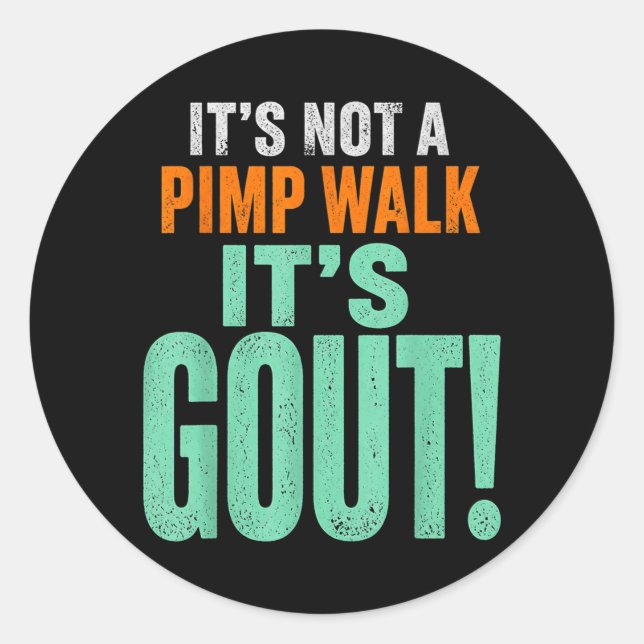 Sticker Rond C'est Pas Une Marche De Mac C'est La Goutte (Devant)