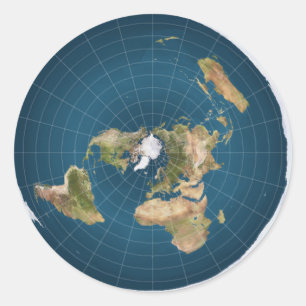 Sticker Rond C'est Plat. Non, Vraiment.