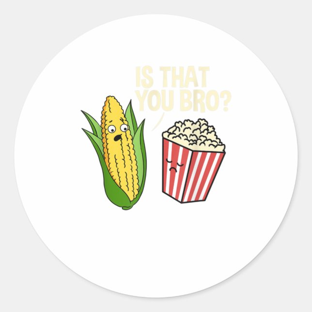 Sticker Rond C'Est Que Vous Bro Popcorn (Devant)