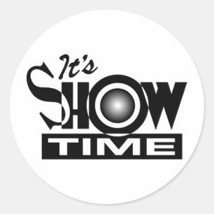 Sticker Rond C'est Showtime - American Funny Humour dit