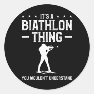 Sticker Rond C'est un biathlon que l'on ne comprend pas