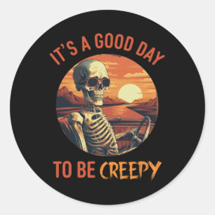 Sticker Rond C'Est Un Bon Jour Pour Être Déplaisant Vintage Drô