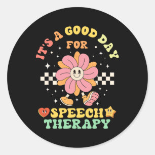 Sticker Rond C'est un bon jour pour la thérapie vocale Patholog