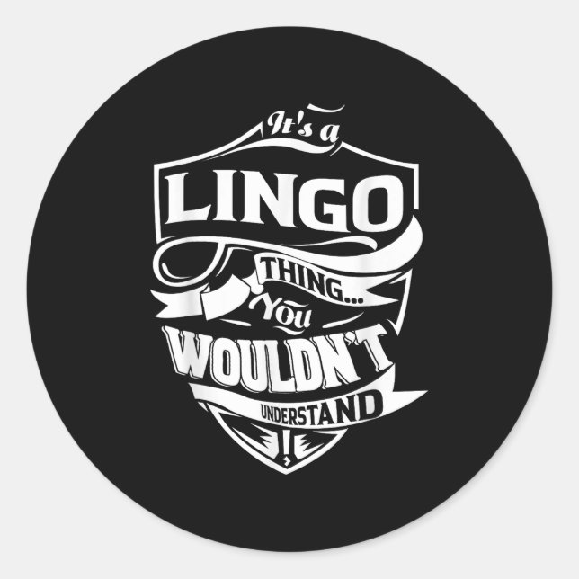 Sticker Rond C'Est Un Don De Chose Lingo (Devant)