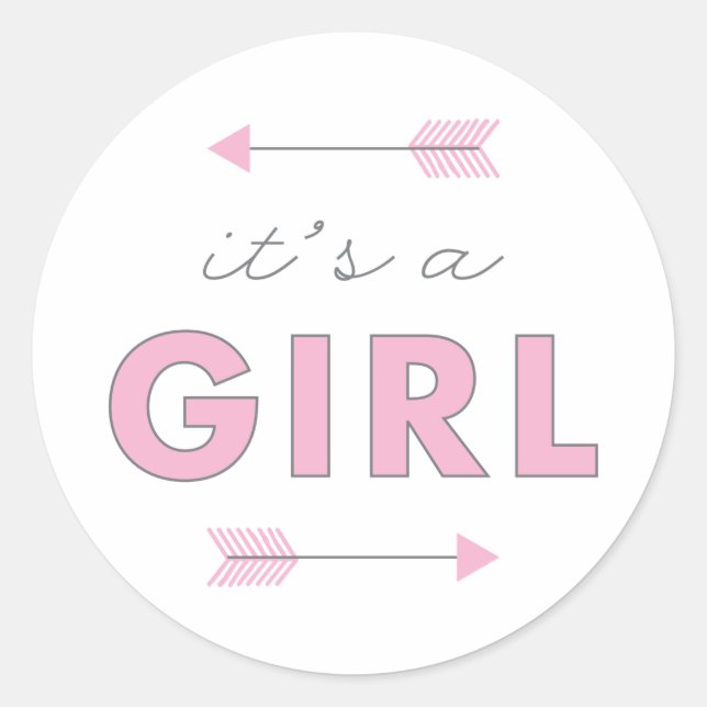 Sticker Rond C'est un Faire-part de naissance de Baby shower Fi (Devant)