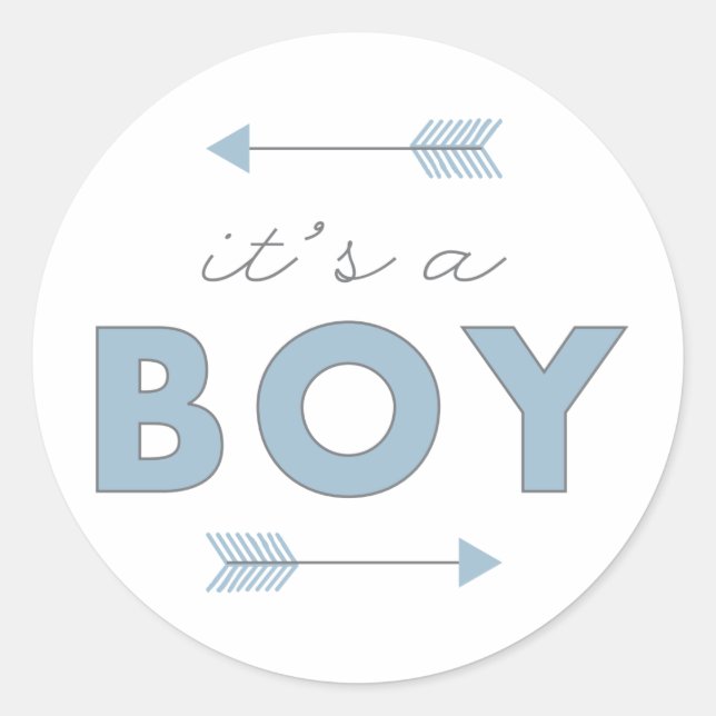 Sticker Rond C'est un Faire-part de naissance de Baby shower Ga (Devant)