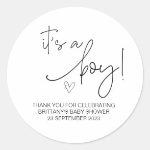 Sticker Rond C'est un garçon adorable Baby shower Party Favor
