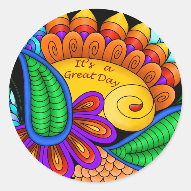 Sticker Rond C'est un grand jour (Devant)