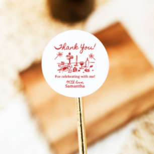 Sticker Rond C'est un Merci plus illustré