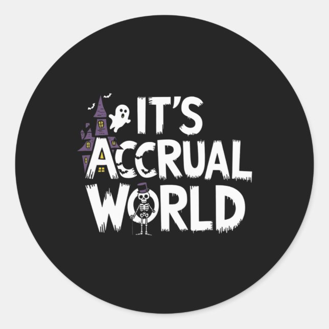 Sticker Rond C'est un monde d'accumulation Conception amusante  (Devant)