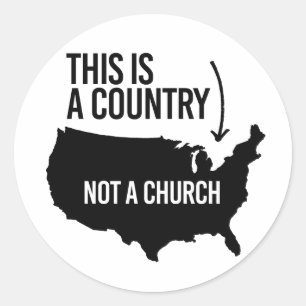Sticker Rond C'est un pays pas une église