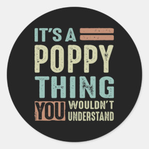 Sticker Rond C'est un truc de coquelicot