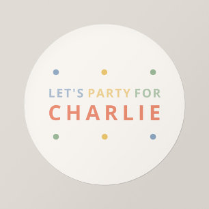 Sticker Rond C'est une autocollante ronde pour fête enfant Colo