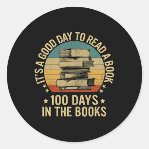 Sticker Rond C'est une bonne journée pour lire un livre amoureu
