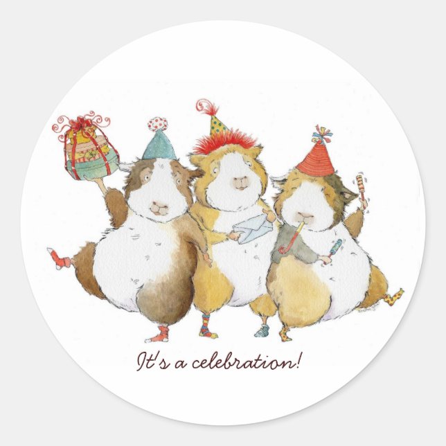 Sticker Rond C'est une fête ! (Devant)