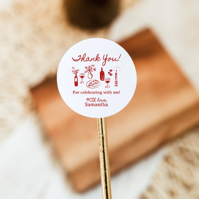 Sticker Rond C'est une Fête des mariées de pizza italienne Amor (Créateur téléchargé)