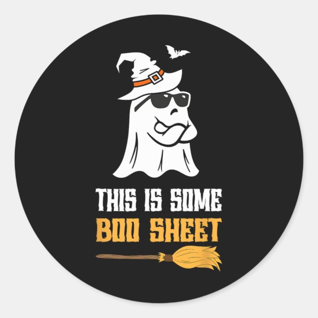 Sticker Rond C'Est Une Feuille De Boite Drôle Halloween Ghost (Devant)