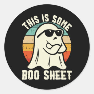 Sticker Rond C'Est Une Feuille De Boite Ghost Halloween Costume