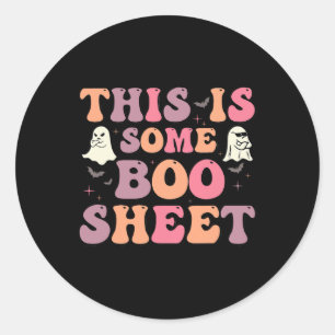 Sticker Rond C'Est Une Feuille De Boite Halloween Ghost Funny P