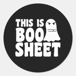 Sticker Rond C'est une feuille de Boo Fantôme drôle de costume 
