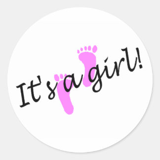 Sticker Rond C'est une fille
