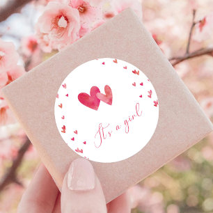 Sticker Rond C'est une fille