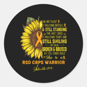 Sticker Rond C'est une guerrière de RSD CRPS, ELLE EST MOI