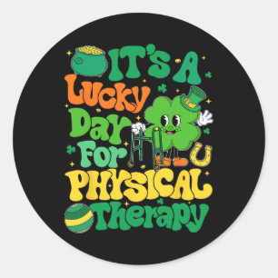 Sticker Rond C'est une journée chanceuse pour la physiothérapie
