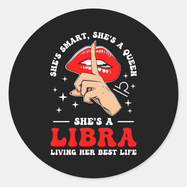 Sticker Rond C'Est Une Libra Zodiac Sign Libra Horoscope (Devant)