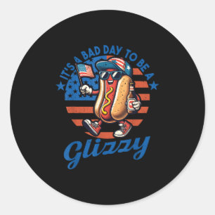 Sticker Rond C'Est Une Mauvaise Journée D'Être Un Chien Chaud G