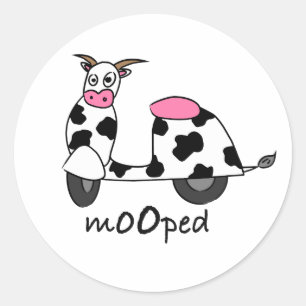 Sticker Rond C'est une Mooped !