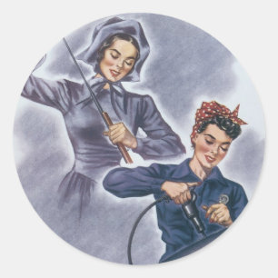 Sticker Rond C'est une tradition avec nous, Monsieur !