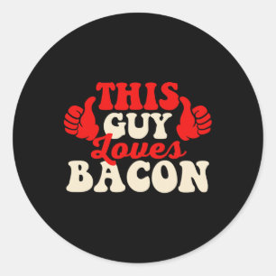 Sticker Rond Cet homme aime Con - Amateur de Con BBQ porc grill
