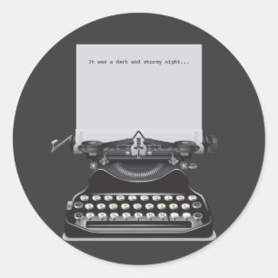 Sticker Rond C'était une nuit sombre et orageuse