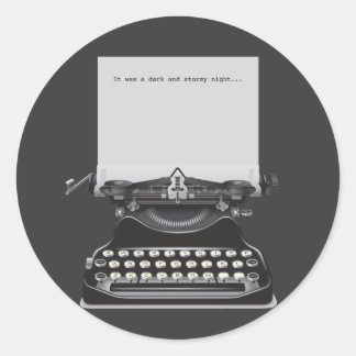 Sticker Rond C'était une nuit sombre et orageuse