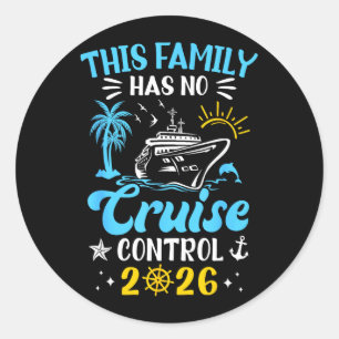 Sticker Rond Cette croisière familiale a le contrôle 2026 Crois