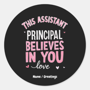 Sticker Rond Cette Directrice Adjointe Croit En Votre École