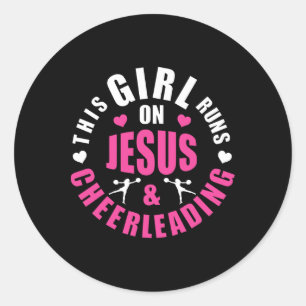 Sticker Rond Cette Fille Court Sur Jésus Et Gif Des Filles De C