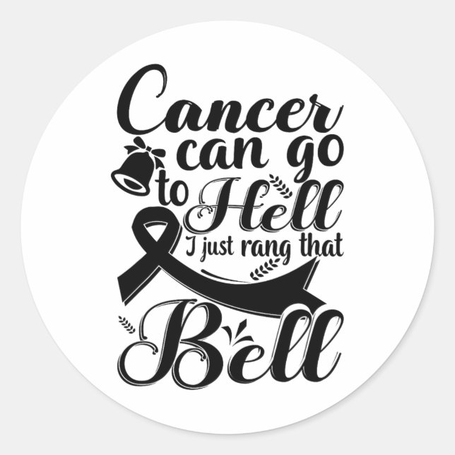 Sticker Rond Cette Fille Est Arrivée À Ring La Bell Chemo Grad  (Devant)