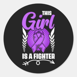 Sticker Rond Cette Fille Est Une Épilepsie Survivante De Combat