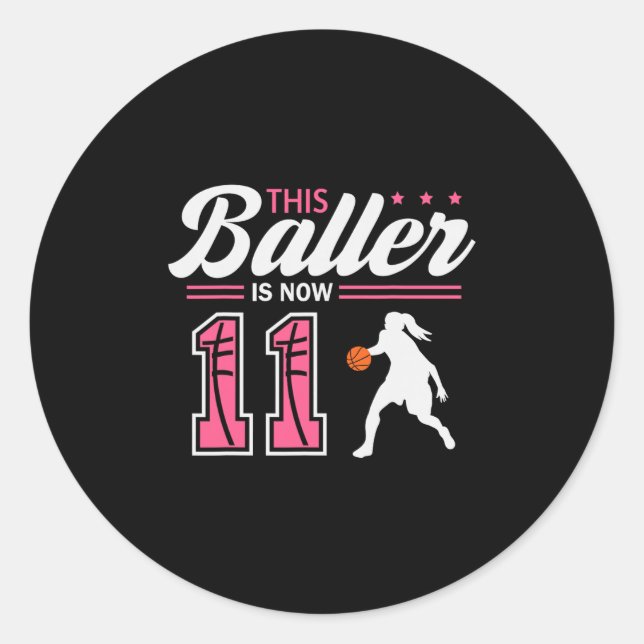 Sticker Rond Cette Ller a maintenant 11 ans Sketll 11e annivers (Devant)