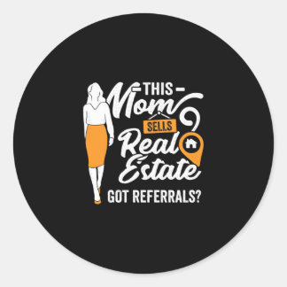 Sticker Rond Cette maman vend des biens immobiliers