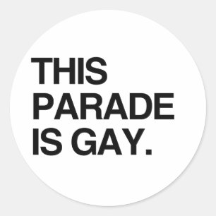 Sticker Rond Cette parade est gaie