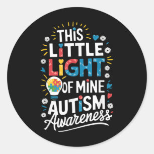 Sticker Rond Cette petite lumière de ma Sensibilisation sur l'a